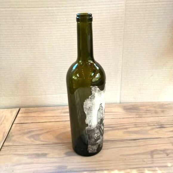 SKULL SKELETON Green Wine Bottle Lit Up Cork Gothic Morbid 12 inches Tall - Picture 12 of 13